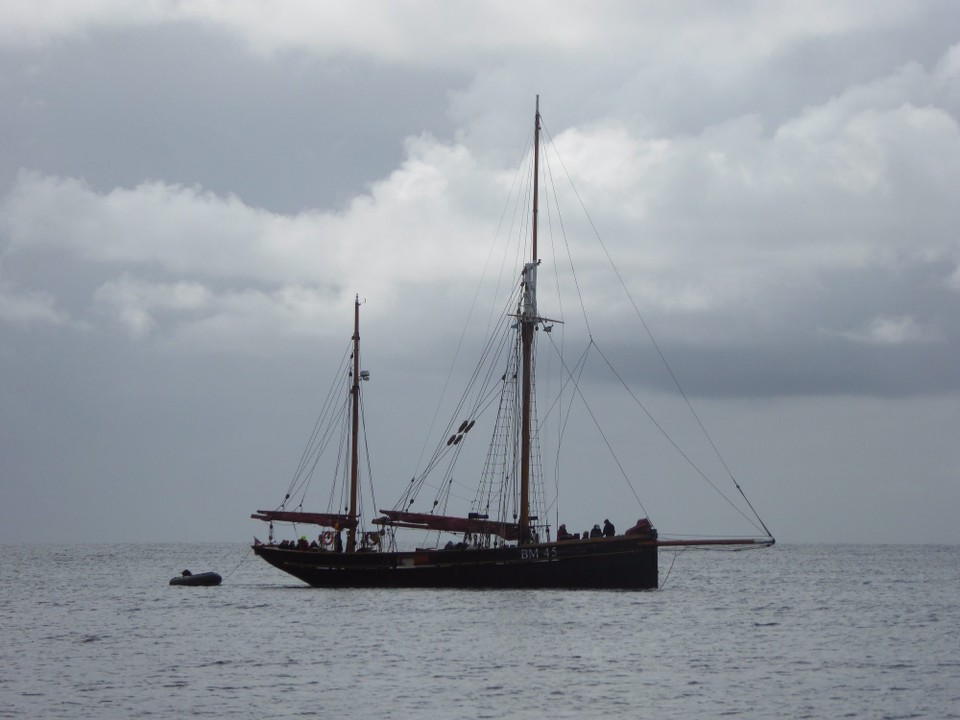 United Kingdom - Isles Of Scilly - Actually Pilgrim of Brixham BM45, a heritage sailing trawler launched in 1895. It is the oldest surviving sailing trawler that was built and rigged in the yard of J. W. & A. Upham in Brixham. She was one of hundreds of Victorian trawlers that worked out of Brixham in the late 19th century.