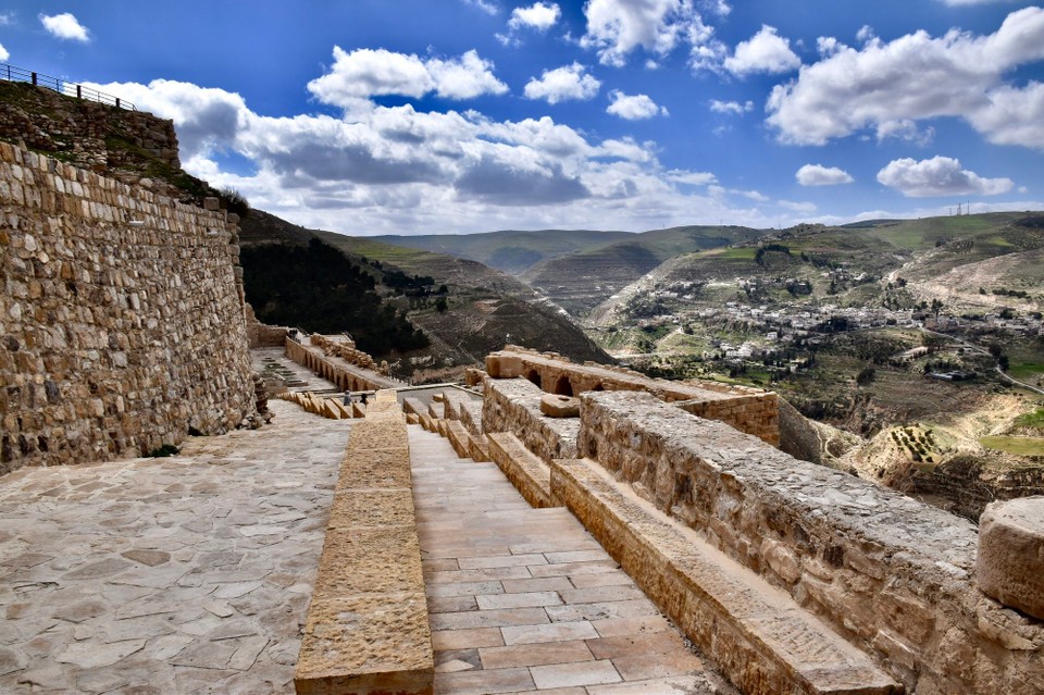 Jordanien -  - Blick von der Kreuzfahrerburg Kerak.