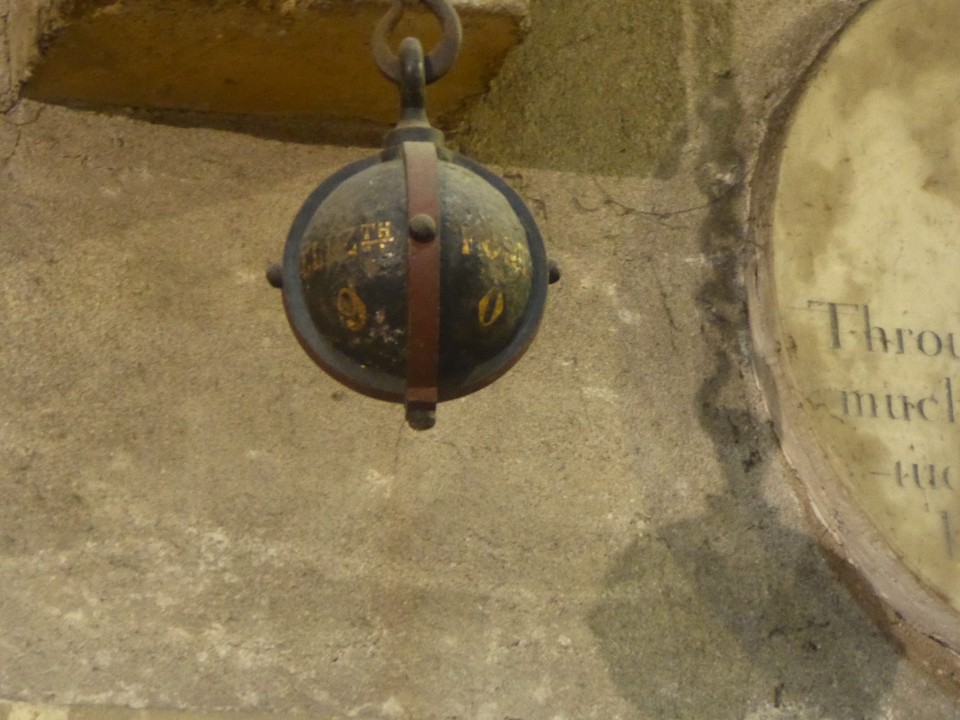 Ireland - Cork - Found in the old steeple when it was demolished in 1864, this 24 pound shot cannonball was fired from nearby Elizabeth Fort during the siege of Cork in 1690.