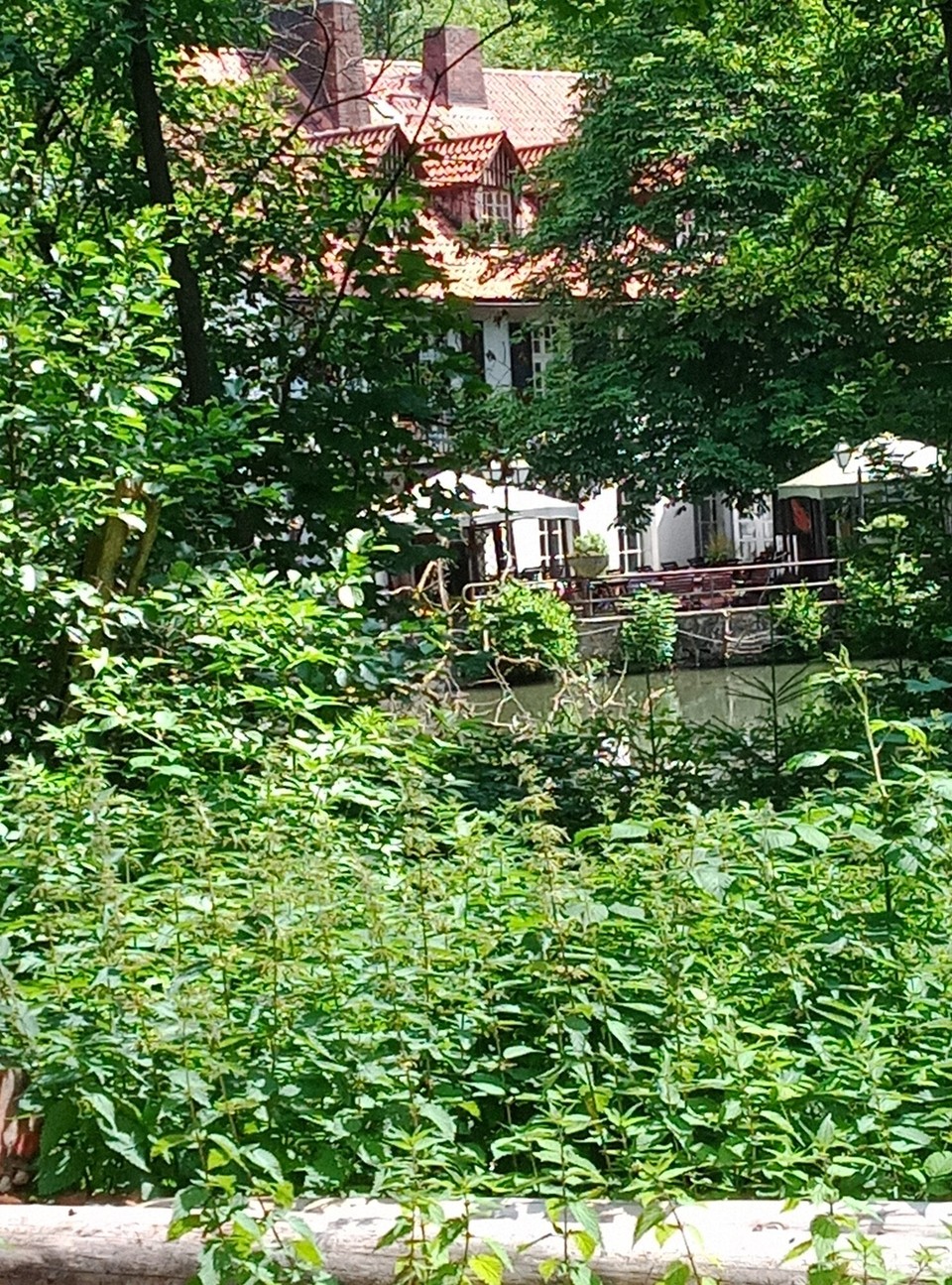 Deutschland - Horn-Bad Meinberg - Die Silbermühle natürlich mit Außenterrasse. Aber heute nichts für mich. Hab doch alles im Rucksack.