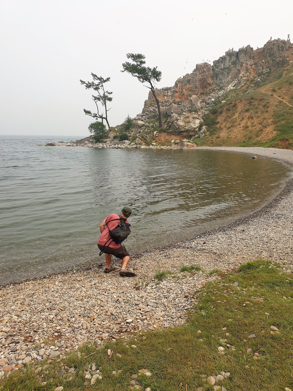 Russia - Lake Baikal - Luke skipping stones