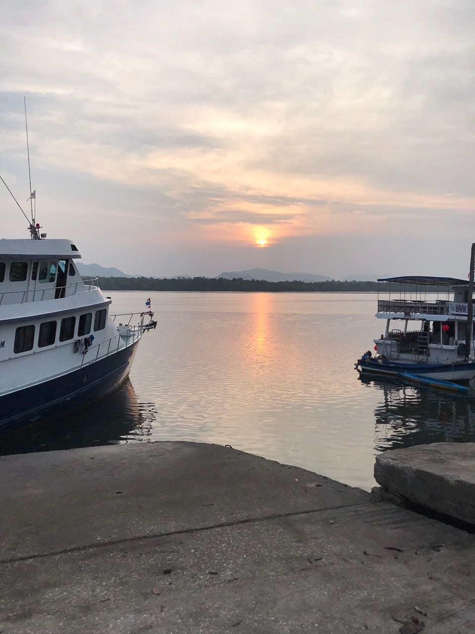 Thailand - Amphoe Ko Lanta - Our dive boat on the left