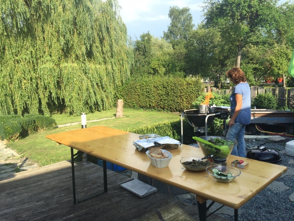 Germany - Endersbach - BBQ at Angelika's in Crailsheim. 