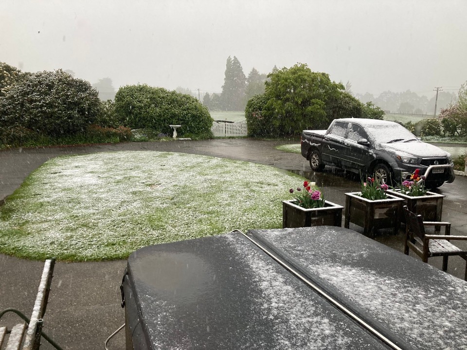 Neuseeland - Gore - Freitag aus dem Fenster geschaut und was soll ich dazu noch sagen 🤷🏻‍♀️ weiß und kalt 🙈