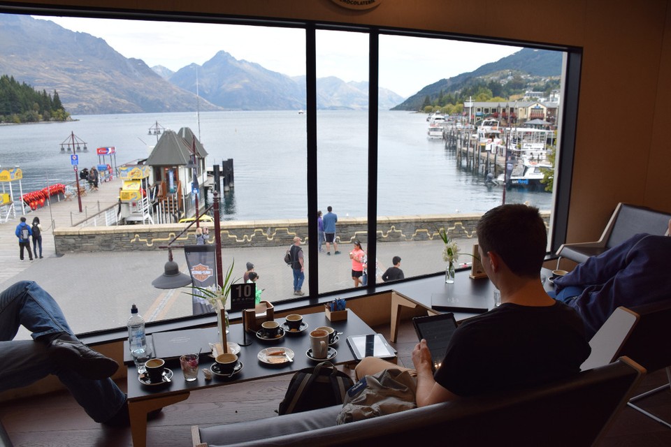 Neuseeland - Glenorchy - Toller Ausblick im Café ...