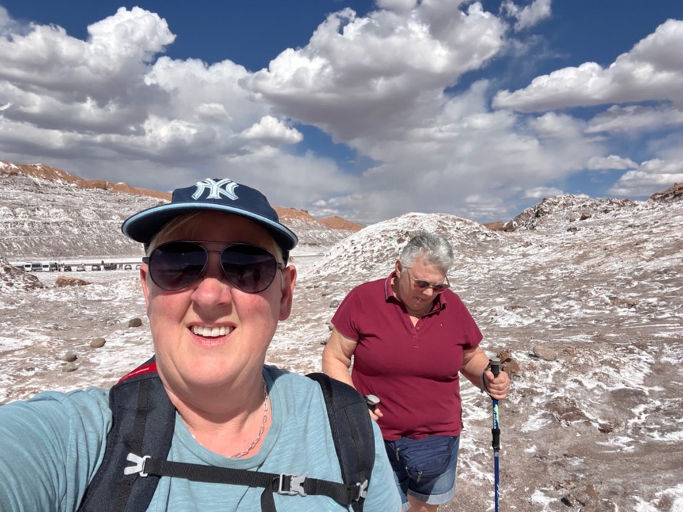 Chile - San Pedro de Atacama - One of us is enjoying and one of us isn’t- can you guess who is who?.?
