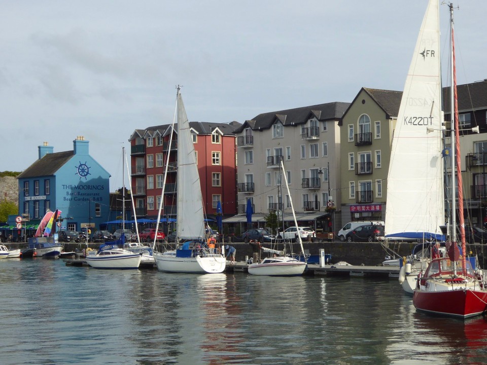 Ireland - Dungarvan - As it turned out, we’d arrived just as the sailing club were leaving for their evening sail, and picking up crew from the pontoon.  The pontoon emptied very quickly and some members kindly helped us berth, and greeted us to the town.