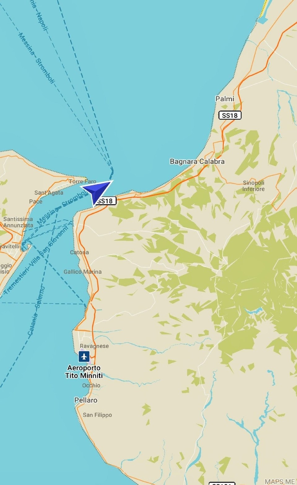unbekannt - unbekannt - Die Strasse von Messina.