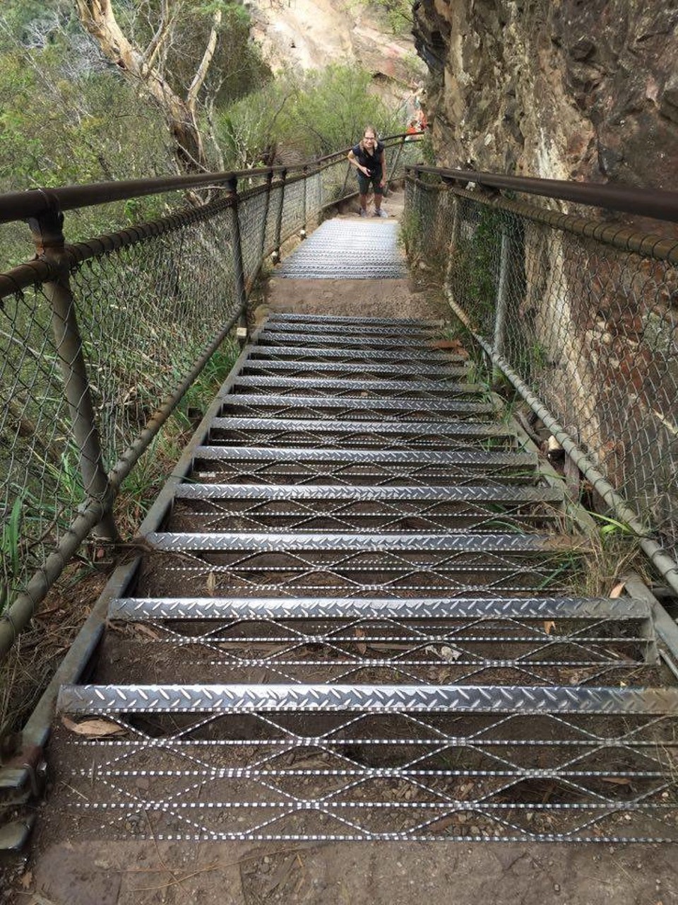 Australien - Katoomba - Ganz schön steile Treppen...