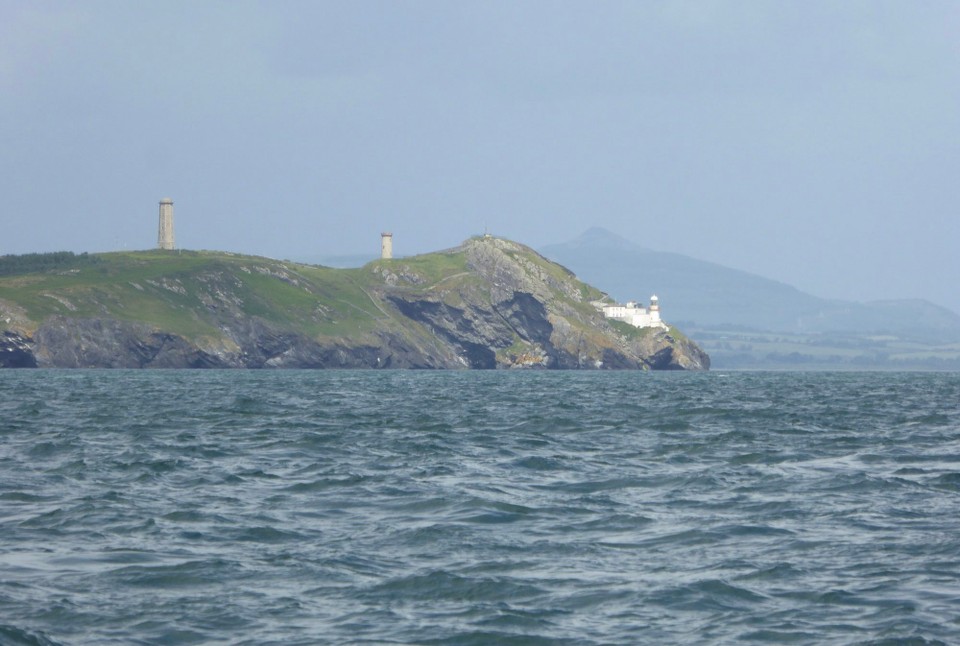 Ireland - Arklow - Wicklow Head lighthouses. A golden wedding anniversary present Andy? How about staying in the rear lighthouse? Through the Irish Landmark Trust.