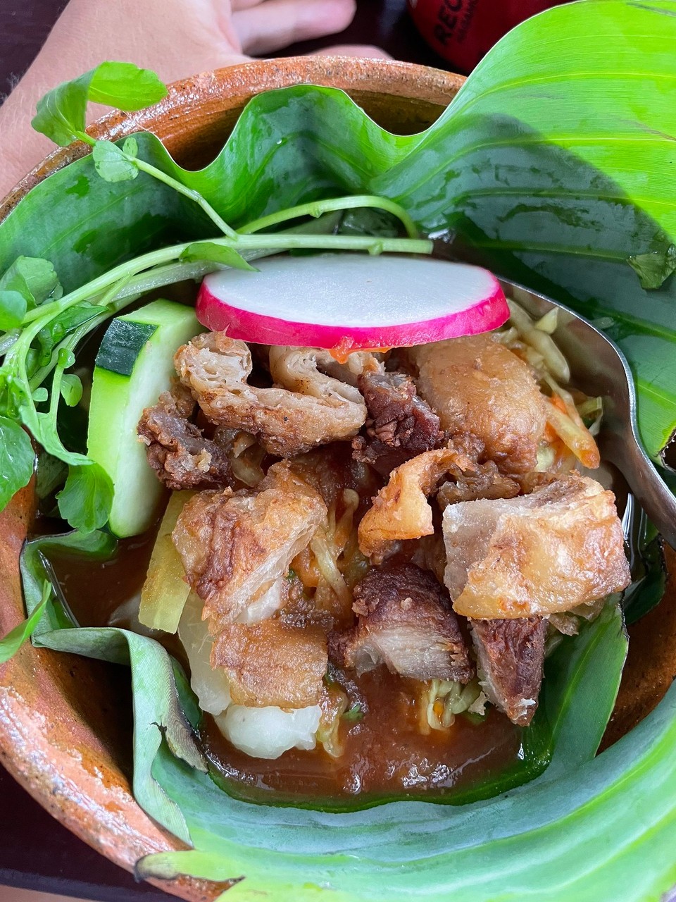 El Salvador - Atiquizaya - Anschließend gab es noch traditionelles „Yuca con Chicharron“ 🤤 