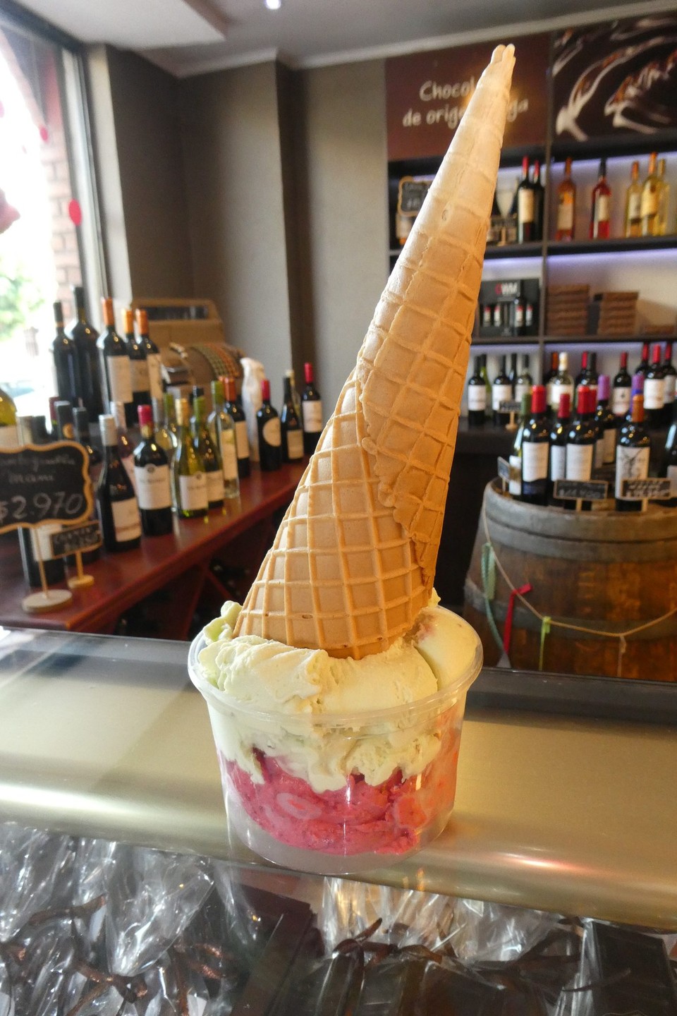 Chile - Santa Cruz - das angeblich beste Eis
