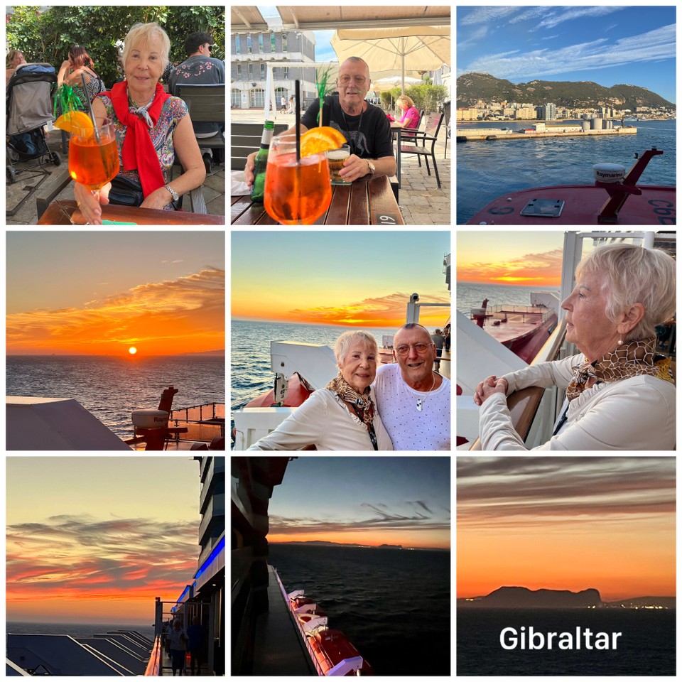 Spanien - Motril - Sonnenuntergang in Gibraltar gestern Abend 