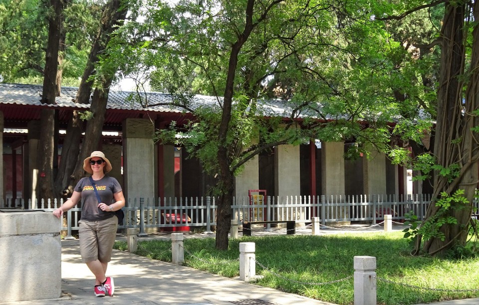 China - Beijing - Louise at the Confucius Temple