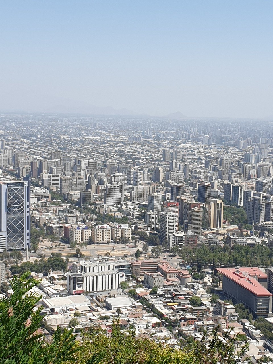 Chile - Santiago - View down to protest square