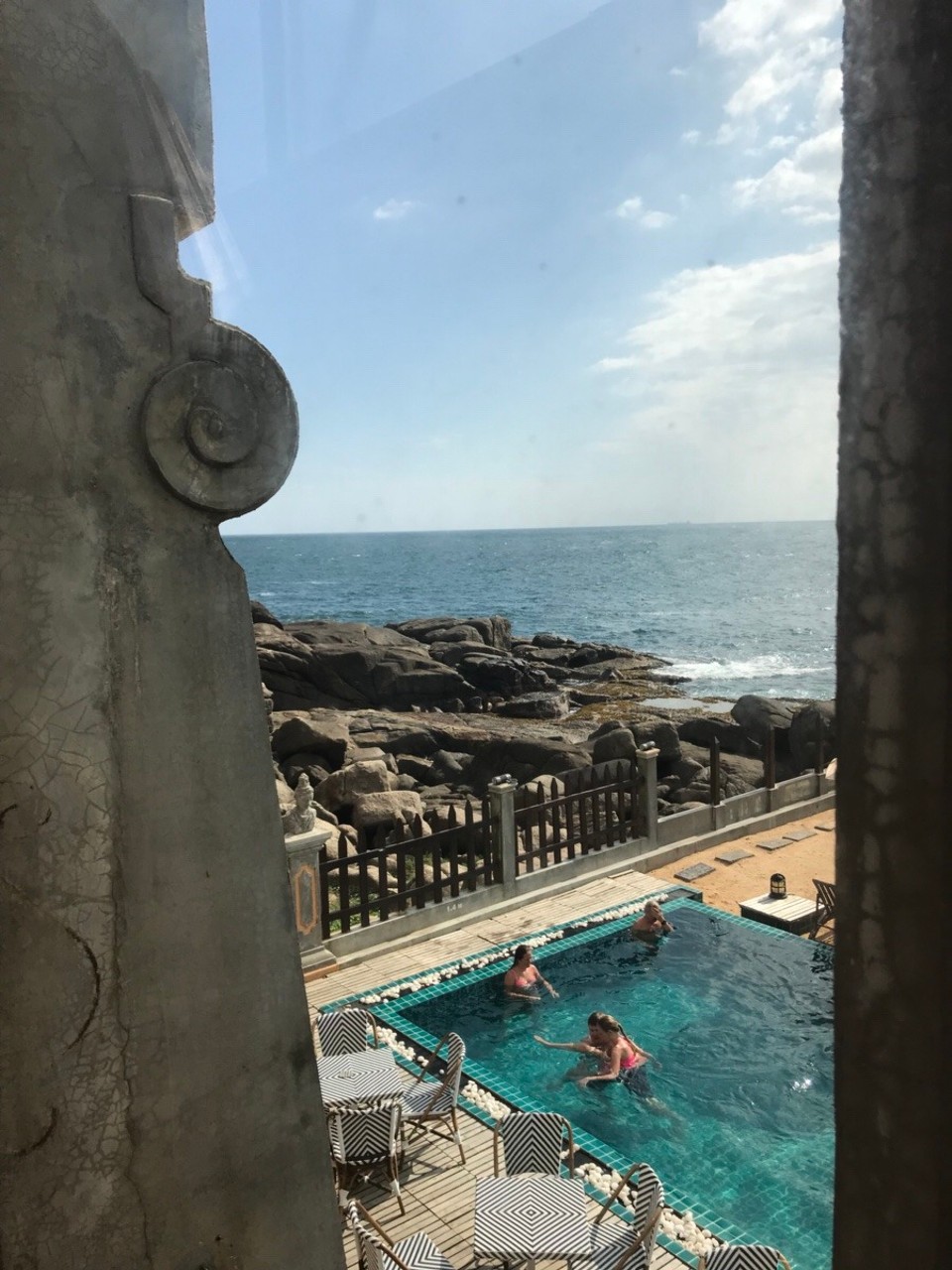 Sri Lanka - Unawatuna - Blick vom Wohnzimmer 