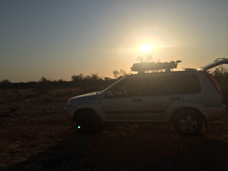 Australien - Macleod - Mit unserem Auto können wir an so schönen und einsamen Plätzen stehen.