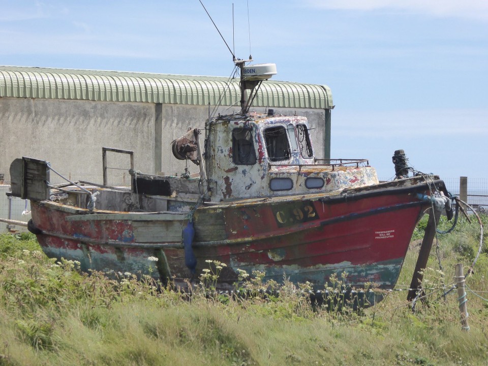 Ireland - Kilmore Quay - Another derelict boat, which will soon be bare ribs.