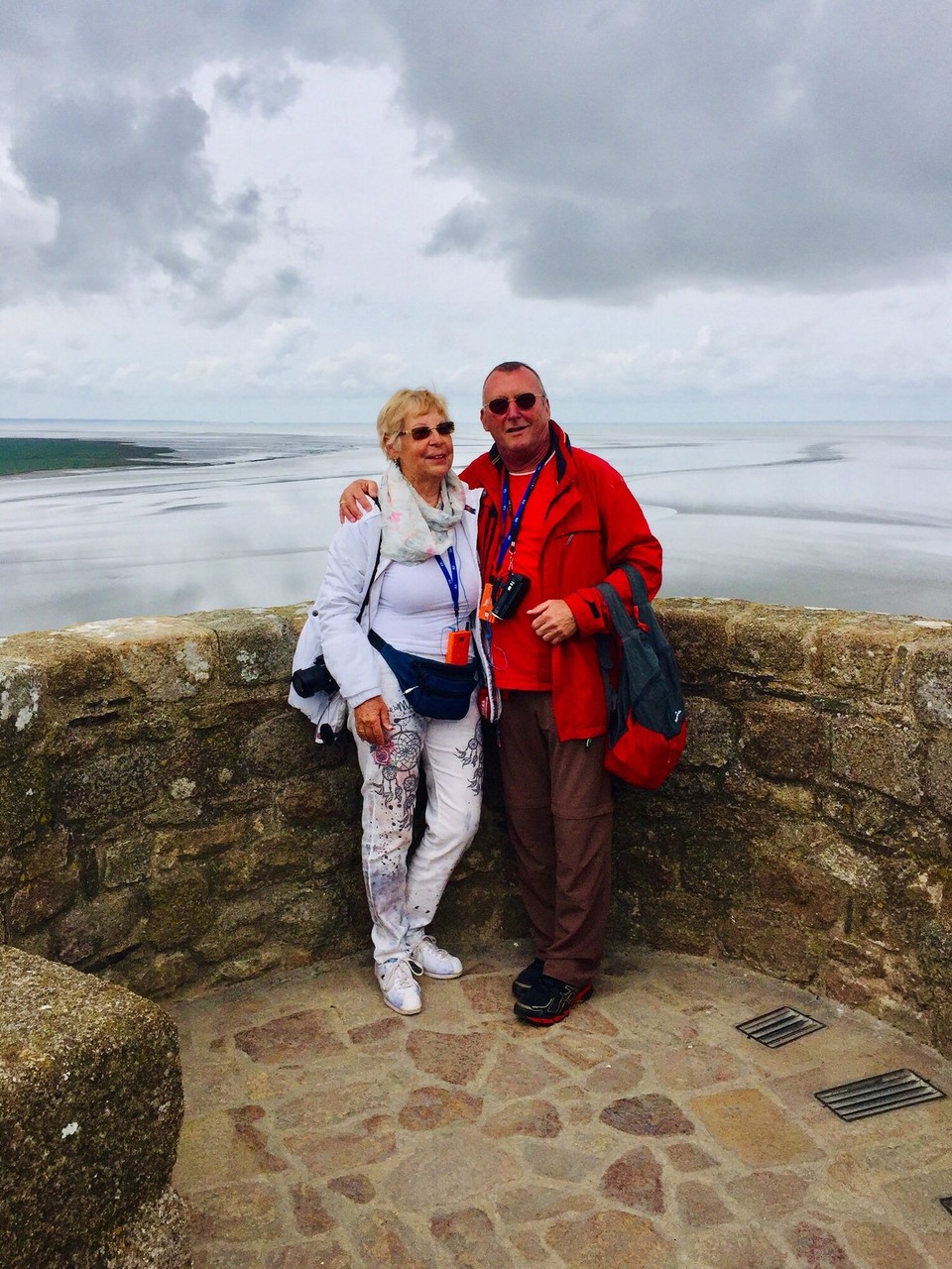 Frankreich - Cherbourg-en-Cotentin - Blick von ganz oben aufs Watt