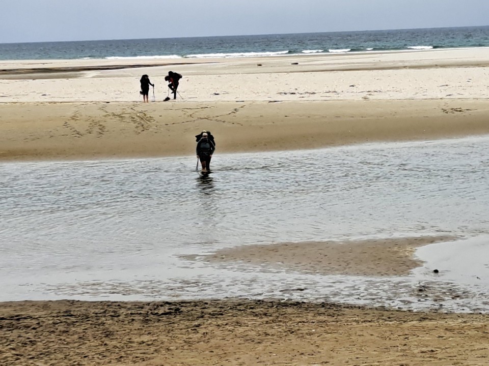 Neuseeland - Pakiri - Nochmals durchs Wasser zum Campingplatz 