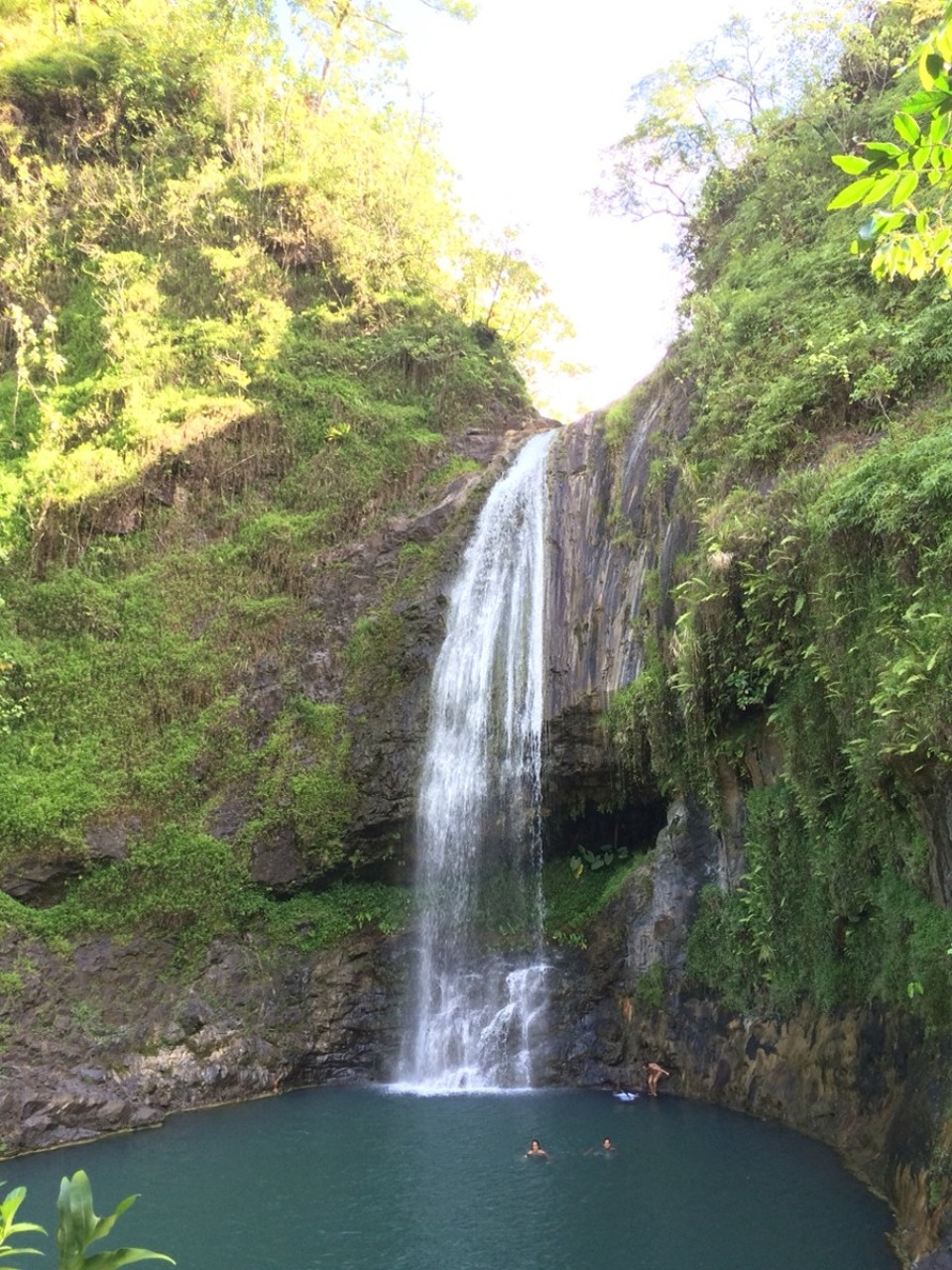 Tahiti - Französisch-Polynesien - Über kleine Pfade mit abenteuerlicher Beschreibung freestyle durch den Dschungel - und dann sind im Nirgendwo einheimische Jugendliche vor uns da ;)