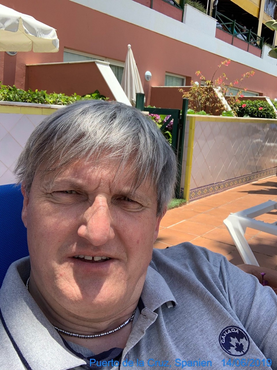 Spanien - Puerto de la Cruz - Ich seh nix und entsprechend sehe ich aus. 