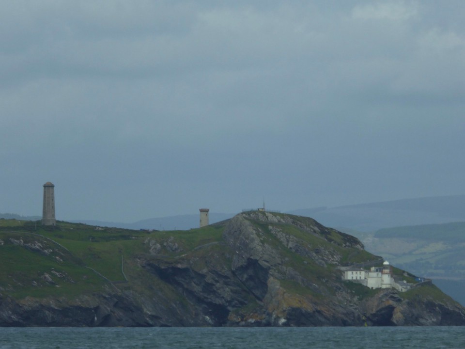 Ireland - Arklow - The new lighthouse was built lower down the cliff in 1818.  It had become clear the older lighthouses were not always effective because they were often obscured by fog and mist.