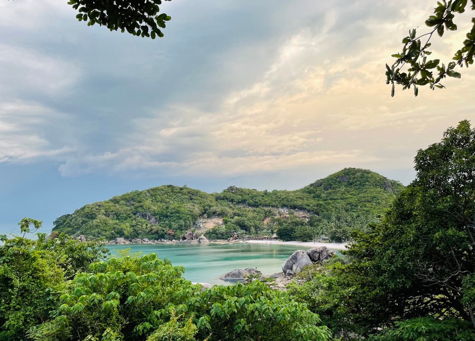 Thailand - Koh Samui - Blick auf die Bucht in der wir Abendbrot gegessen haben 🐠