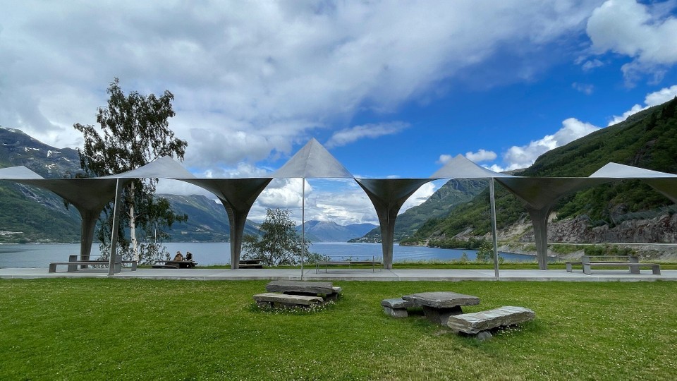 Norwegen - Eidfjord - Kaffeepause Raststation Hovland 