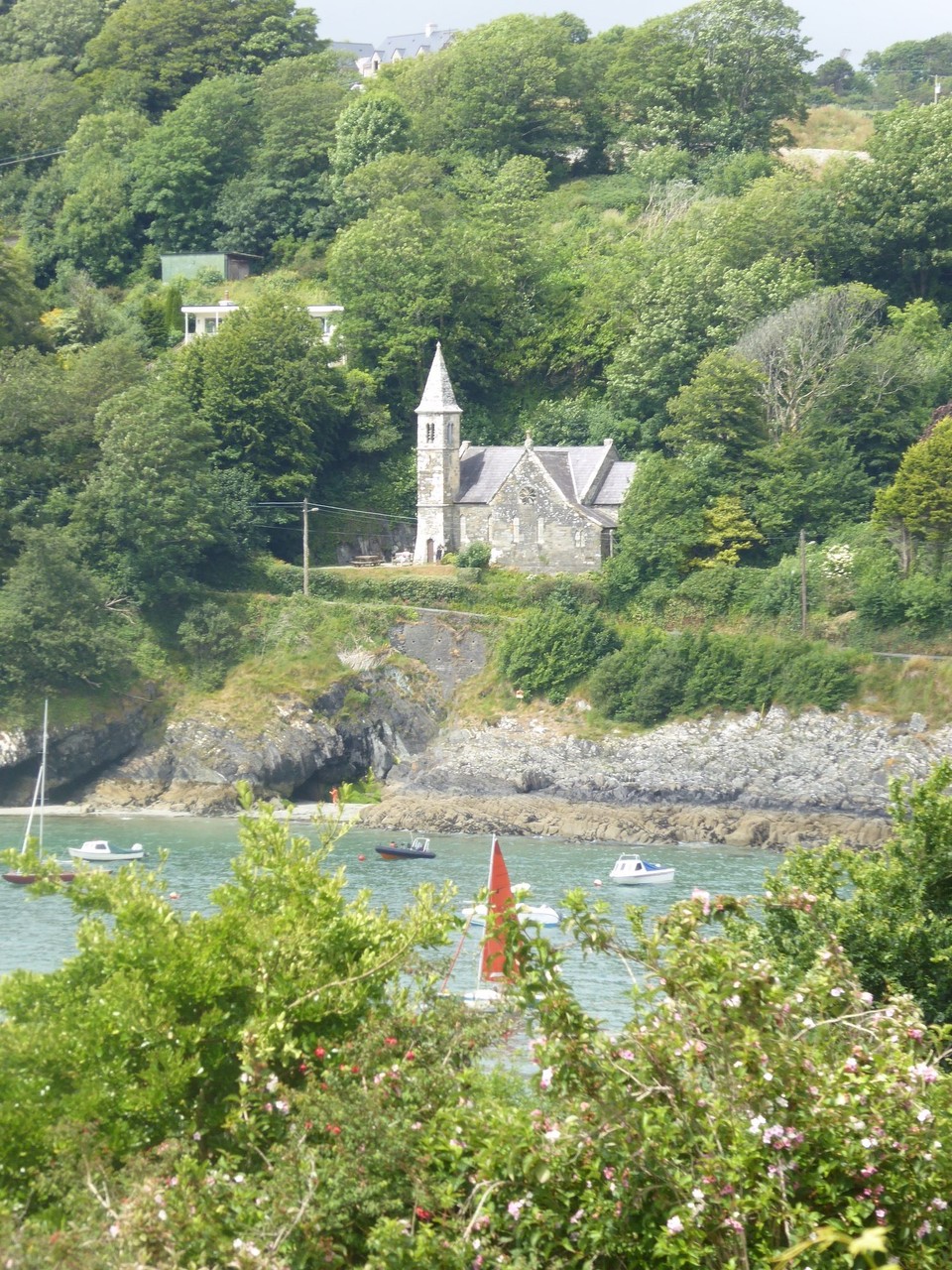 Ireland - Glandore - Looking back on Christ Church from Glandore village.