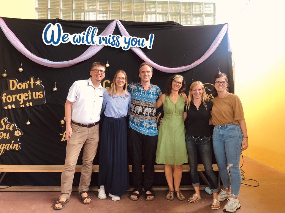 Thailand - Chiang Mai - Die Lehrer, bei denen ich im Unterricht war. (Stephan, ich, Hauke, Anne, Kristin, Katha)