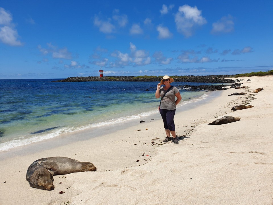 Ecuador - San Cristóbal Island - Me with sea lions