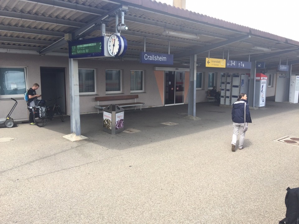 Germany - Ellwangen - On the train passing through Crailsheim. 