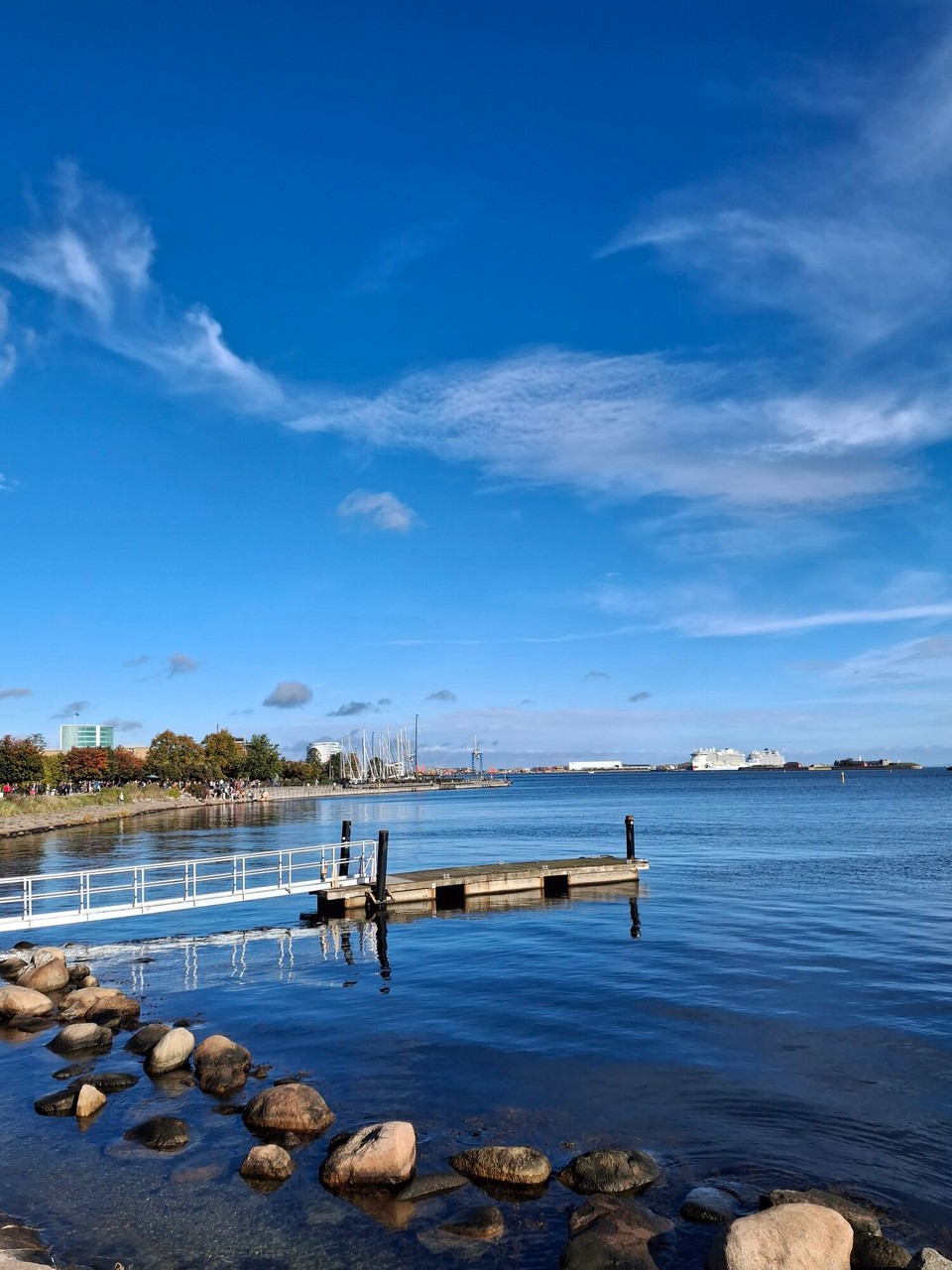 Dänemark - København Ø - Da im Hafen gerade zwei große Kreuzfahrtschiffe angelegt hatten, war bei der kleinen Meerjungfrau besonders viel los 🛳