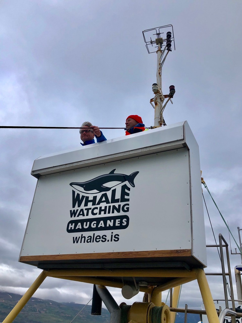  -  - Unsere erfahrenen Walbeobachter scannen den Fjord. Zudem sind wir nicht das einzige Schiff hier im Fjord, das gerade eine Whale Watching Tour macht und auf der Suche ist und es herrscht zwischen den einzelnen Schiffen reger Funkverkehr... 👍