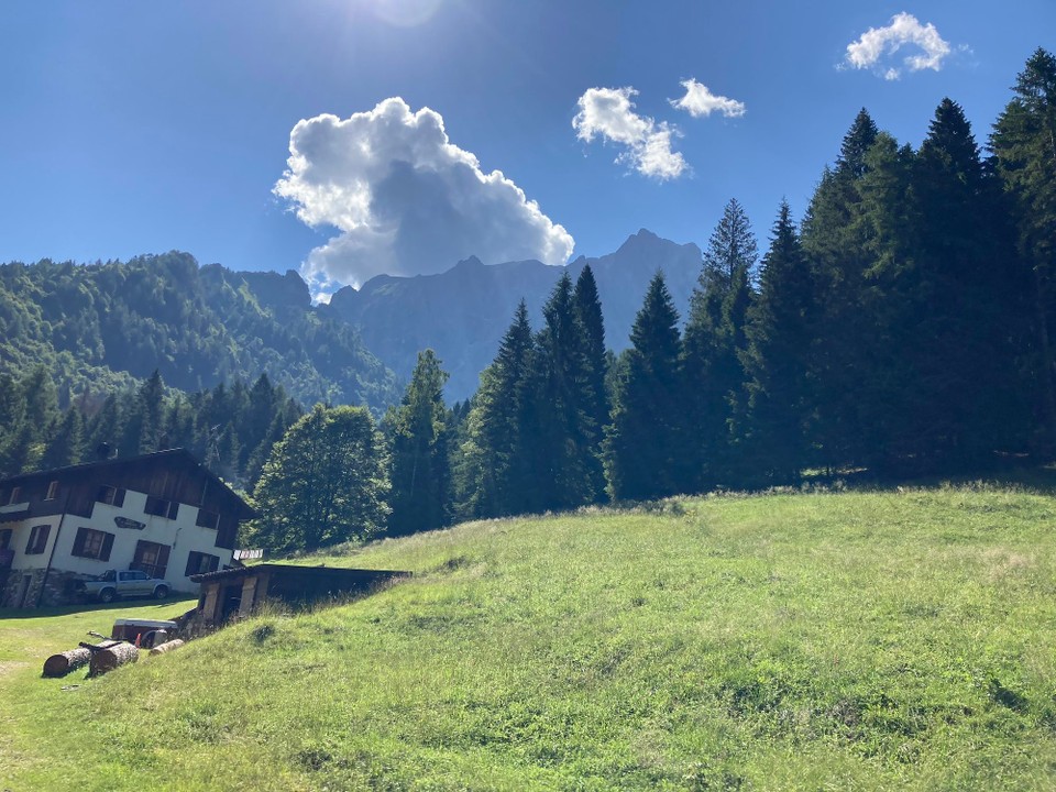 Italien - Sedico - Schiara, über den Grat geht der Klettersteig. 