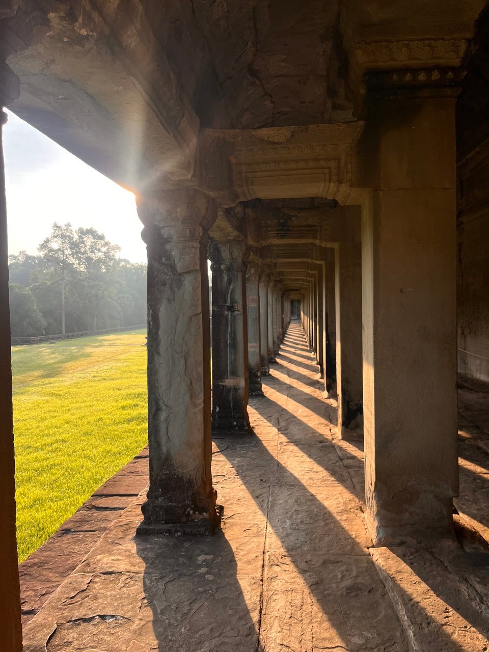 Cambodia - Siem Reap - It is estimated that 300,000 people and 6,000 elephants were used to build the temples across 30 years. There are cravings and sacred drawings throughout each temples. Some of them even represent dinosaurs which is a wonder bcos how could they picture dinosaurs? Were they common back then?