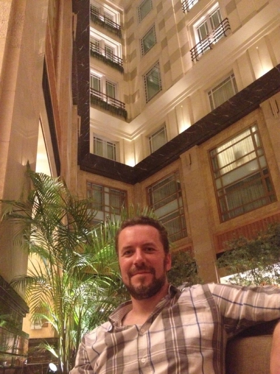 Singapore - Singapore - Tim in het Fullerton Hotel
