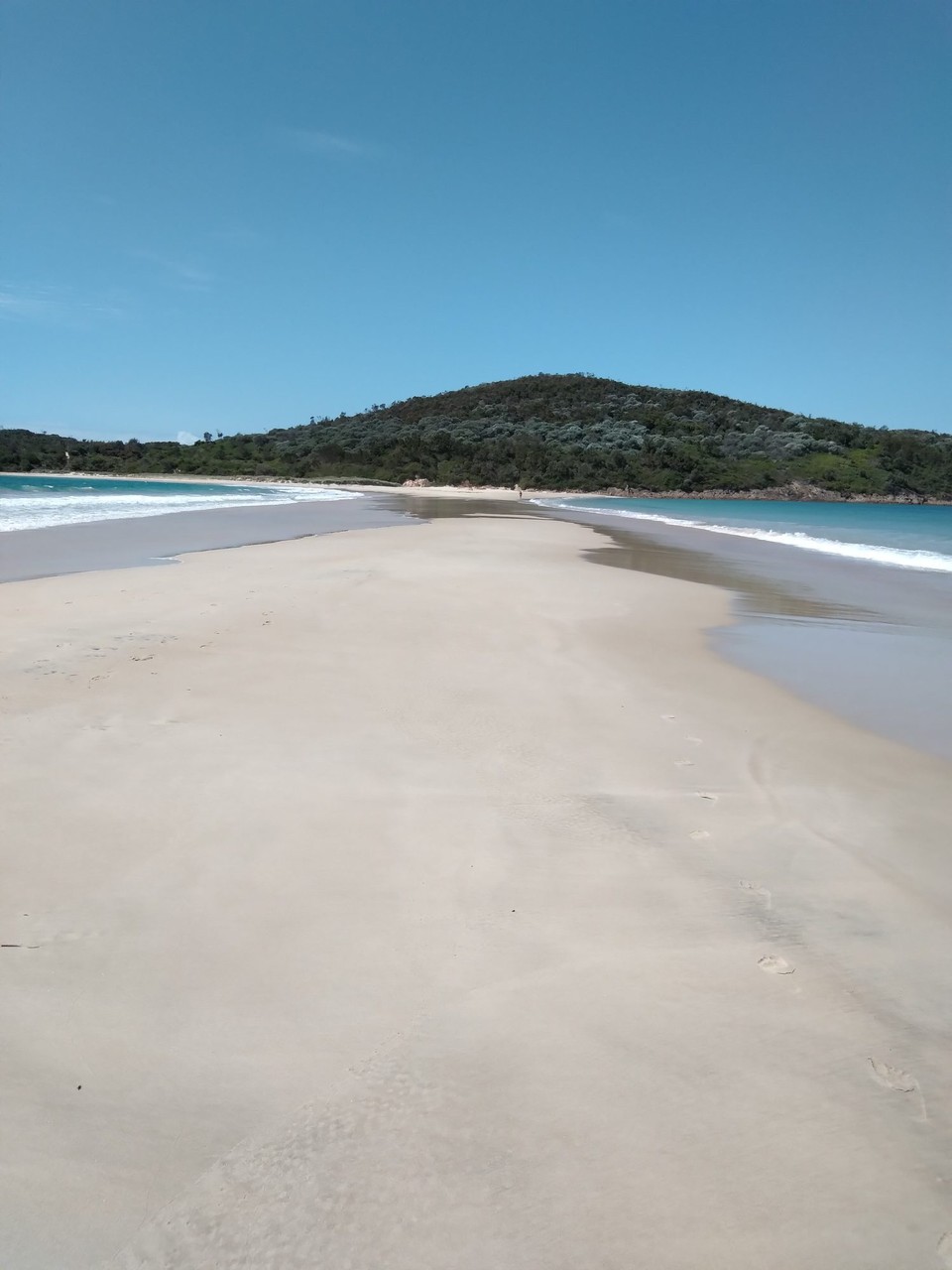 Australien - Port Stephens - Fingal Spit - nur bei Ebbe zu überqueren