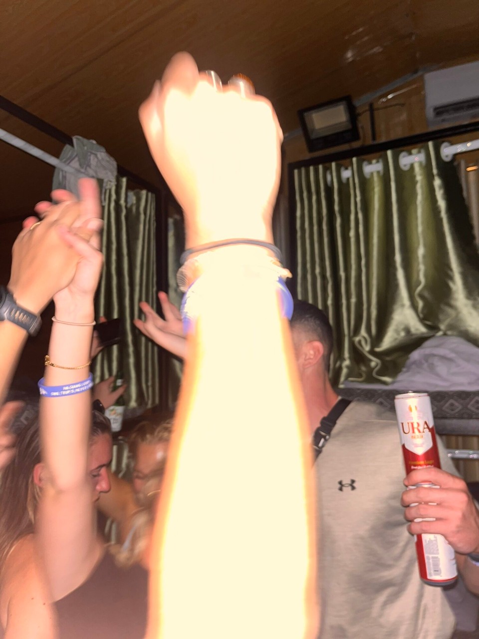 Vietnam - Ha Giang - The dorm party. So funny, the reception man kept coming in and we were turn the music off and get under the beds and hide 😭😂. An experience, felt like we were at school for god sake 