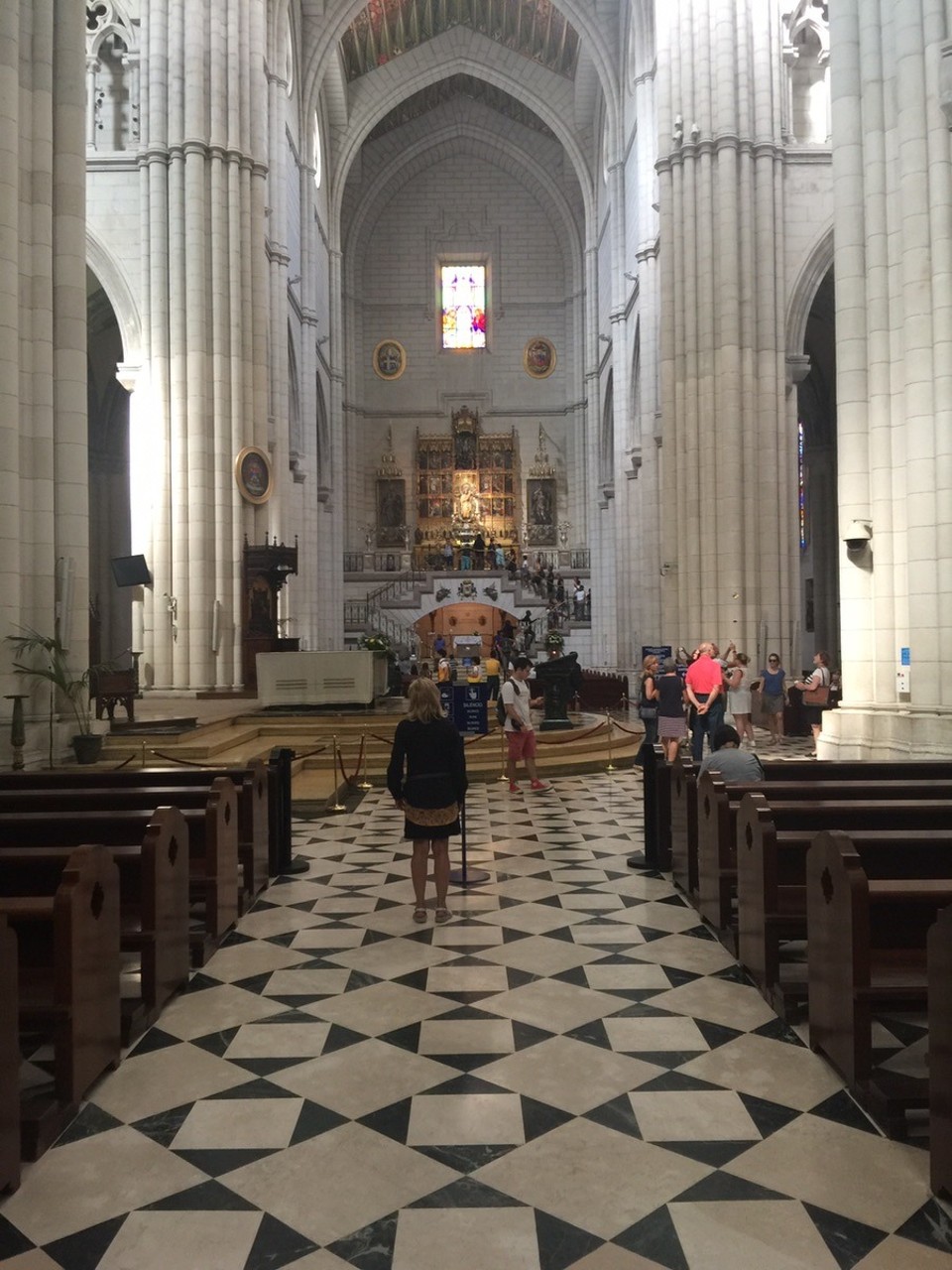 Spain - Madrid - Inside the Cathedral de la Almudena. 