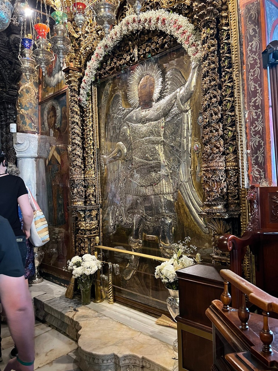 Griechenland - Symi - Die Ikone des Erzengels Michael. Bei Ihnen auf die richtige Weise anbietet, wird von allen Krankheitengeheilt.