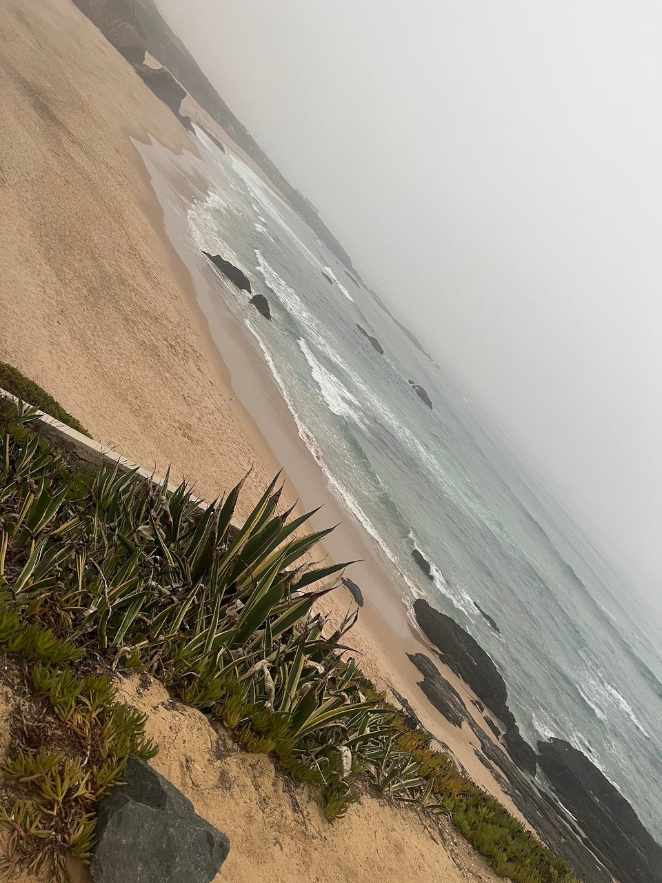 Portugal - Longueira-Almograve - Die Sonne ist weg und es wird ziemlich schnell kalt und sehr nebelig. 