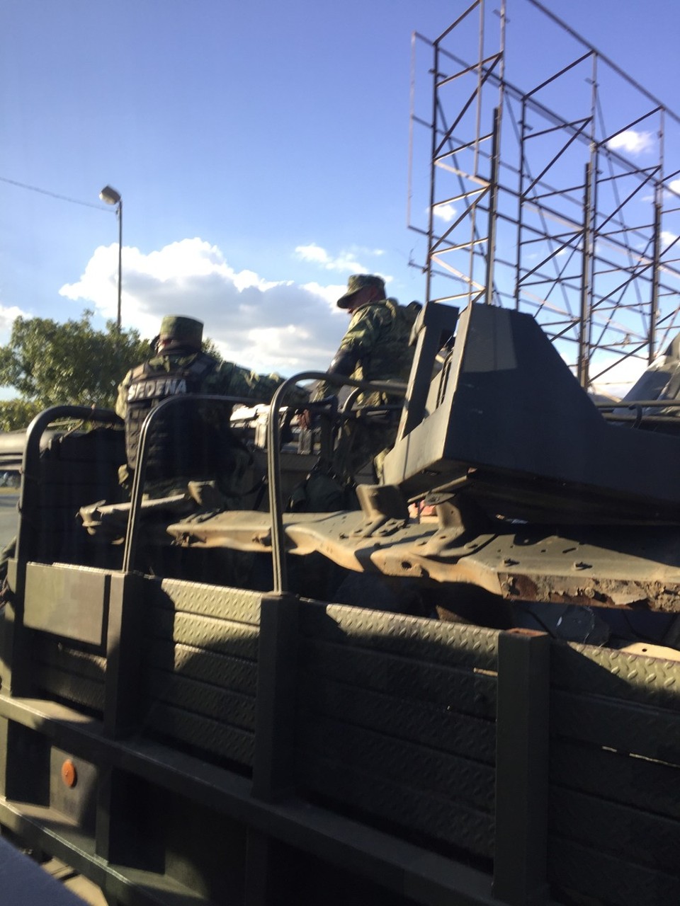Mexiko - Palenque - Militär ist immer wieder sichtbar
