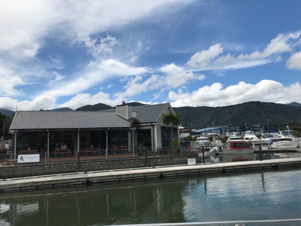 Neuseeland - Pelorus Bridge - Hafen von Havelock im Slip Inn Mittagspause