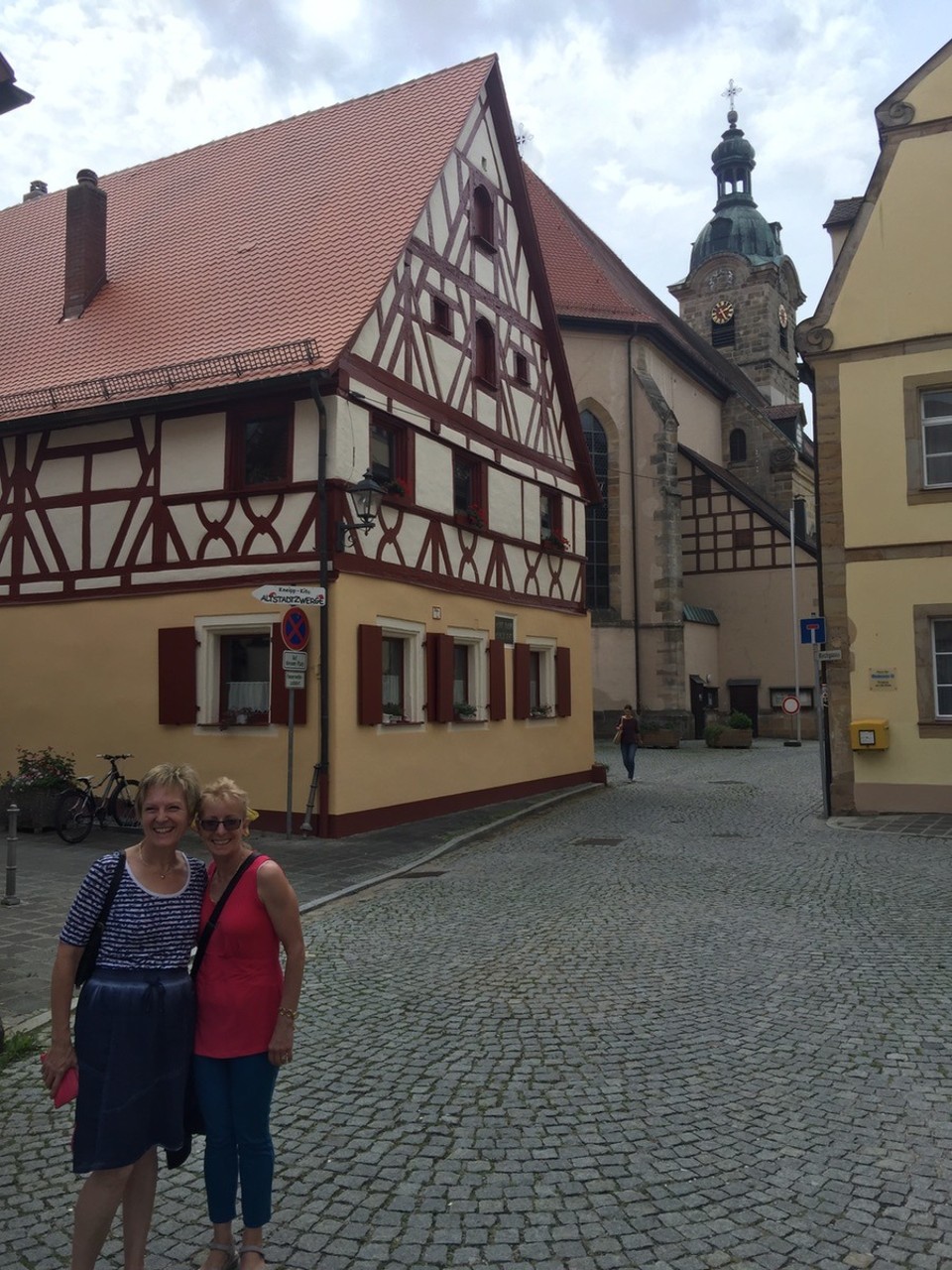 Germany - Henfenfeld - The square house with view of Town Church St Maria, established 976. 