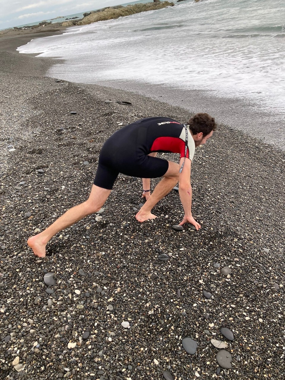 Neuseeland - Ward - Die Verrückten gehen sogar ins Wasser oder besser gesagt rennen 😂 - ich diesmal nicht 😅