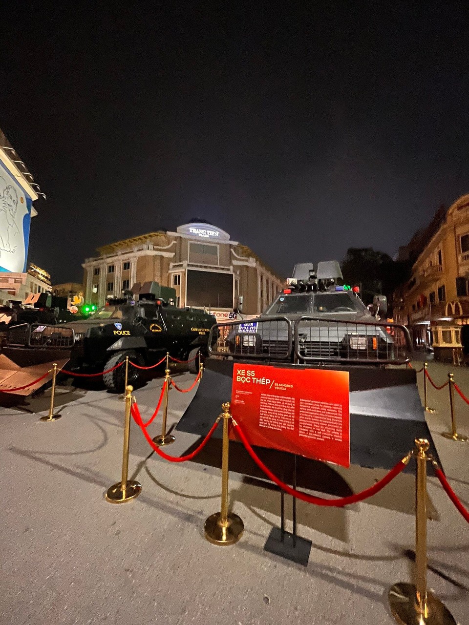Vietnam - Hanoi - Stayed at the hostel and played some card games and met a few new people. Ended up walking the length of the river with Ollie from Kent. Walked into this random police truck museum at midnight too 