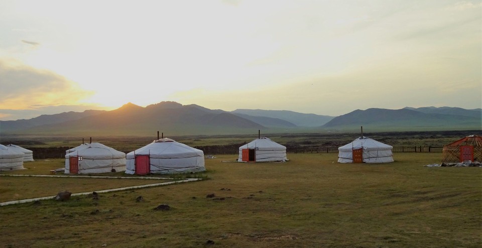 Mongolia - Kharkhorin - Our Ger camp - after the storm