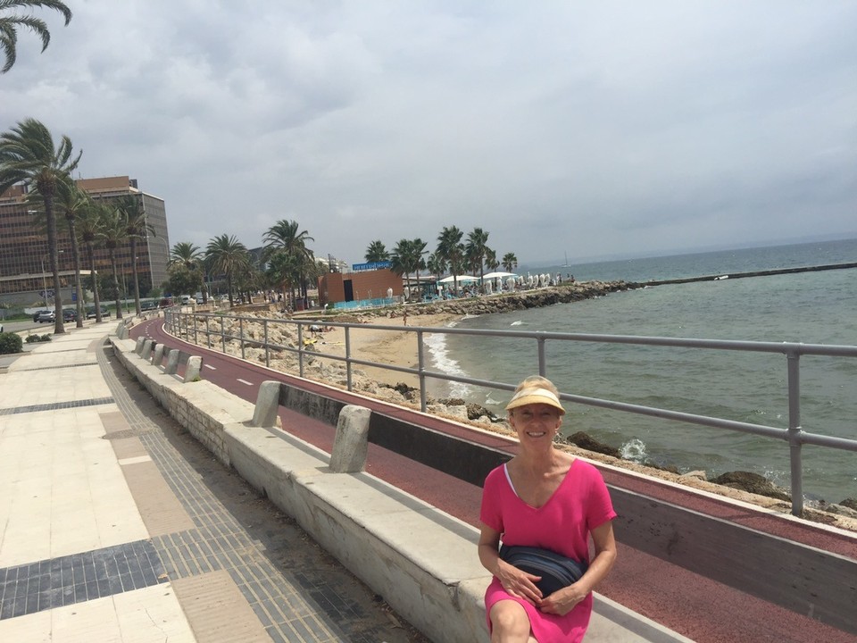  - Spain, Palma de Mallorca - The Palma esplanade and sandy beach. 